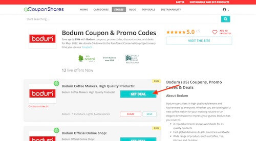 Bodum discount code