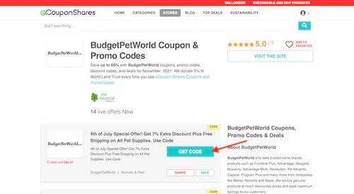 BudgetPetWorld coupon