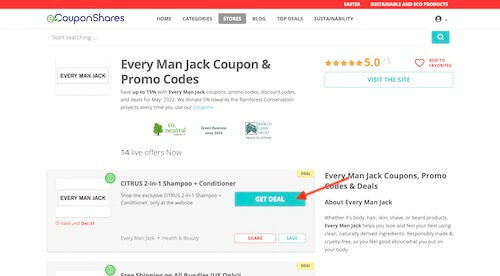 Every Man Jack discount code