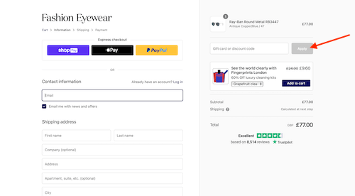 Fashion Eyewear discount code discount
