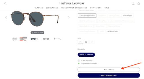 Fashion Eyewear shopping bag