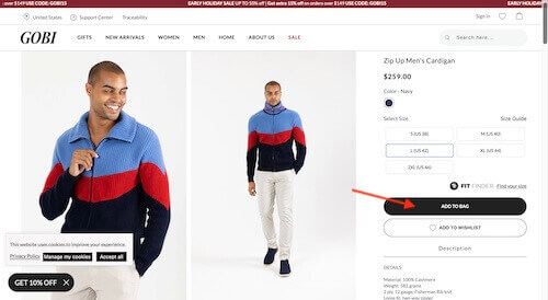 GOBI Cashmere shopping bag