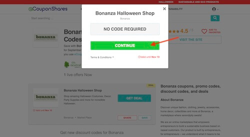 Go to the Bonanza website