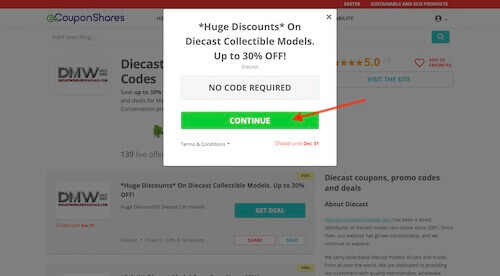 Go to the Diecast website