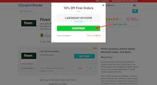 Go to the Fiverr website