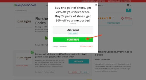 Go to the Florsheim website