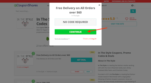 Go to the In The Style website