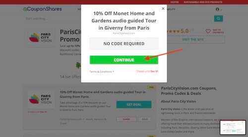 Go to the ParisCityVision.com website