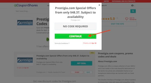 Go to the Prestigia.com website