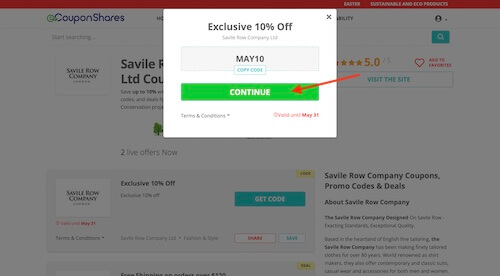 Go to the Savile Row Company website