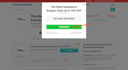 Go to the The Book Depository website