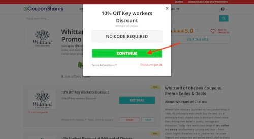 Go to the Whittard of Chelsea website
