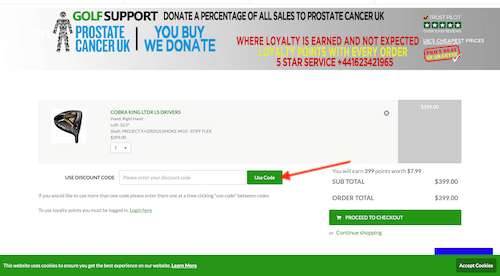 Golf Support discount code discount