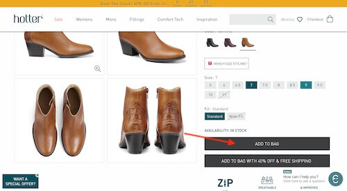 Hotter Shoes shopping bag