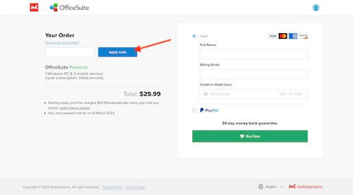 Mobisystems coupon discount