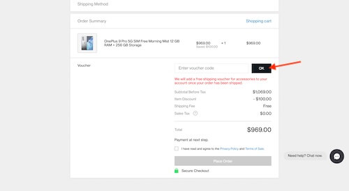 OnePlus coupon discount