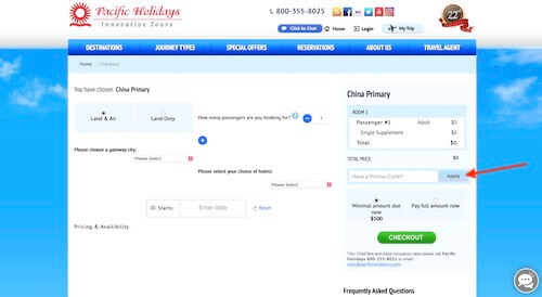 Pacific Holidays coupon discount