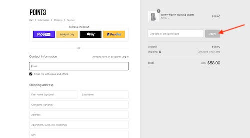 Point 3 coupon discount