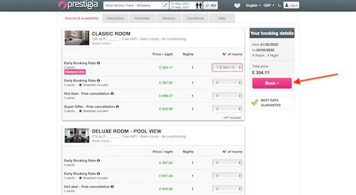 Prestigia.com shopping cart