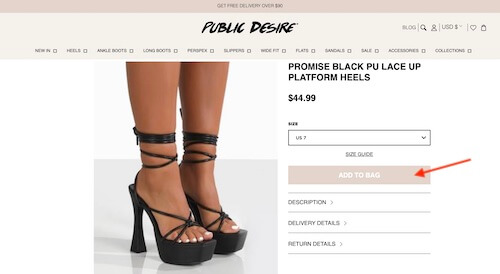 Public Desire shopping bag