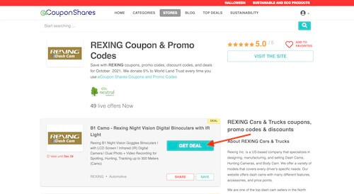 REXING coupon