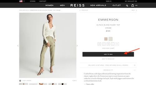 Reiss shopping bag