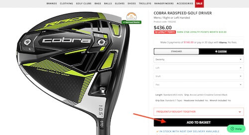 Scottsdale Golf shopping basket