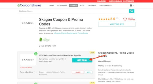 Skagen promo code