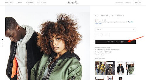 SmokeRise shopping cart