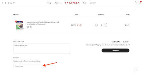 Tatapela coupon discount