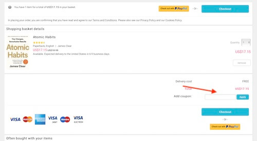 The Book Depository coupon discount