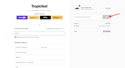 Tropicfeel coupon discount