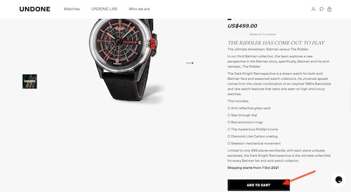 UNDONE shopping cart