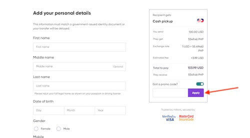 World Remit discount code discount