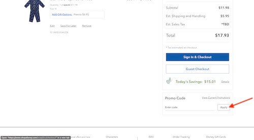 shopDisney coupon discount